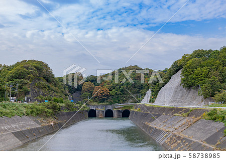 静岡県伊豆の国市伊豆長岡　狩野川放水路 58738985