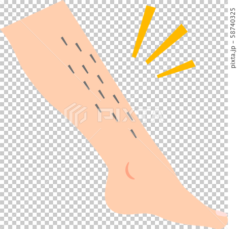 Feet with thick hair 58740325