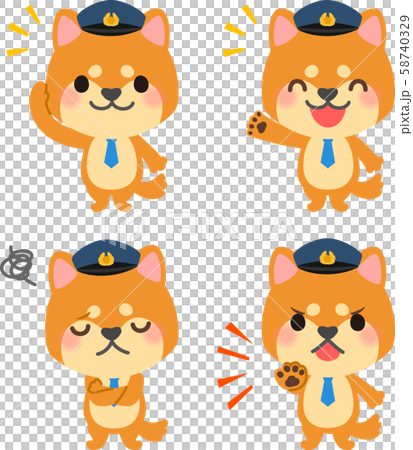 Dog patrol illustration set 58740329
