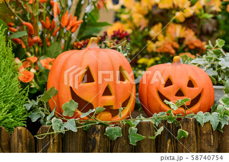 ハロウィン装飾の写真素材