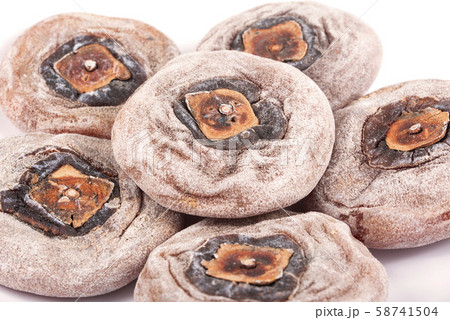 dried persimmon on white background dried persimmon on white background 58741504