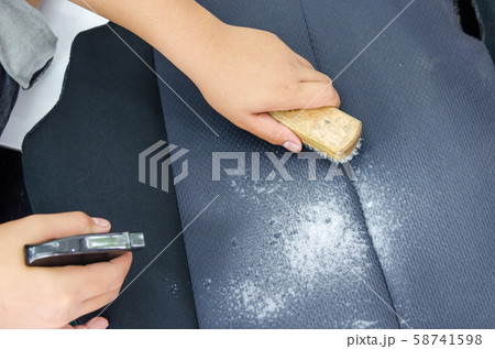 Cleaning car seats 58741598