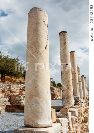 Beautiful columns, ruins of urban architecture, an Beautiful columns, ruins of urban architecture, an 58742292