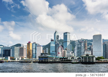 Panorama of Victoria Harbor of Hong Kong city. Panorama of Victoria Harbor of Hong Kong city. 58743607