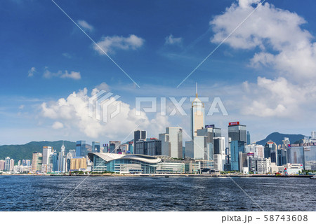 Panorama of Victoria Harbor of Hong Kong city. Panorama of Victoria Harbor of Hong Kong city. 58743608