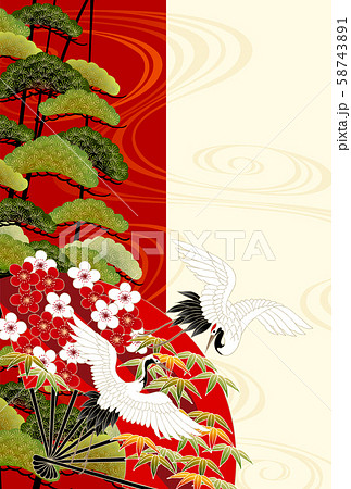鶴　松竹梅 58743891