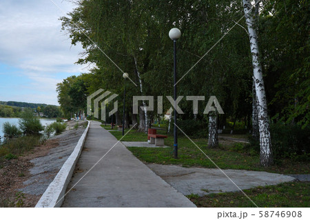 Embankment by the Volga River. Sengiley city. Embankment by the Volga River. Sengiley city. 58746908