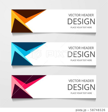 Abstract design banner, web template with three Abstract design banner, web template with three 58748326