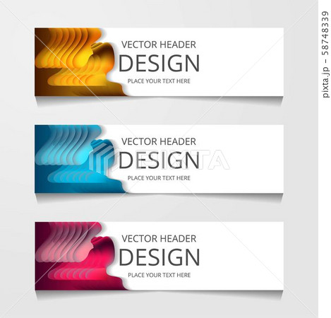 Abstract design banner, web template with three 58748339