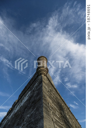 Low angle view of Castillo de San Marcos in St. Augustine, USA Low angle view of Castillo de San Marcos in St. Augustine, USA 58748691