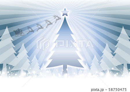 ベクターイラスト背景 冬のイベント 12月 クリスマスカード ツリー グリーティングカード 無料素材のイラスト素材