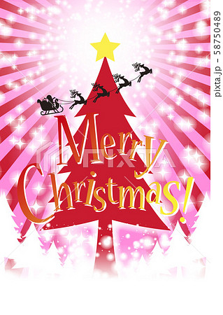 ベクターイラスト背景 12月 冬のパーティー イベント クリスマス素材 クリスマスツリー 無料 商用のイラスト素材 58750489 Pixta