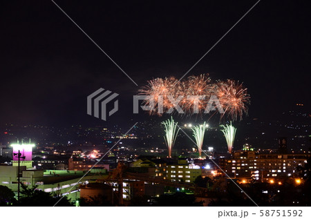 石和温泉花火大会（大蔵経寺山登山者駐車場より） 58751592