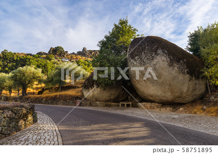 Bus stop in village Monsanto - Portugal 58751895