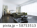 3d rendering beautiful classic luxury bedroom suite in hotel with tv 58753513