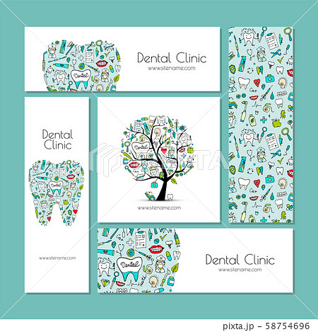 Business cards design, dental clinic Business cards design, dental clinic 58754696