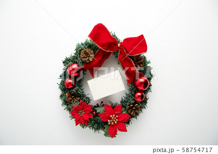 Christmas holiday greeting design mockup on white Christmas holiday greeting design mockup on white 58754717