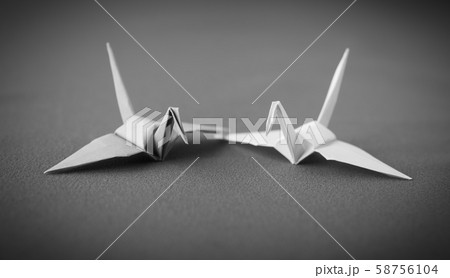 折鶴 祈り 折り紙 おりがみ 2羽 認知症予防 折鶴 祈り 折り紙 おりがみ 2羽 認知症予防 58756104