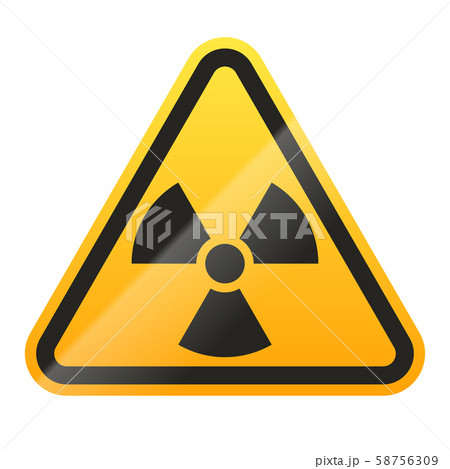 Danger radioactive sign isolated on white background. Vector illustration Danger radioactive sign isolated on white background. Vector illustration 58756309