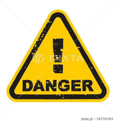 Grunge Danger sign isolated on white background. Vector illustration Grunge Danger sign isolated on white background. Vector illustration 58756364