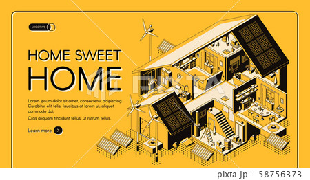 Energy self-sufficient house web banner 58756373