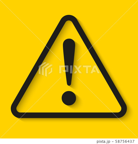Danger sign on yellow background. Vector illustration 58756437