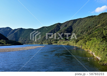 四万十川　佐田の沈下橋 58760203