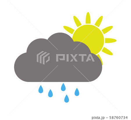 cloud icon with rain cloud icon with rain 58760734