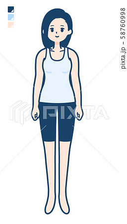 simple tank top woman_full-length simple tank top woman_full-length 58760998