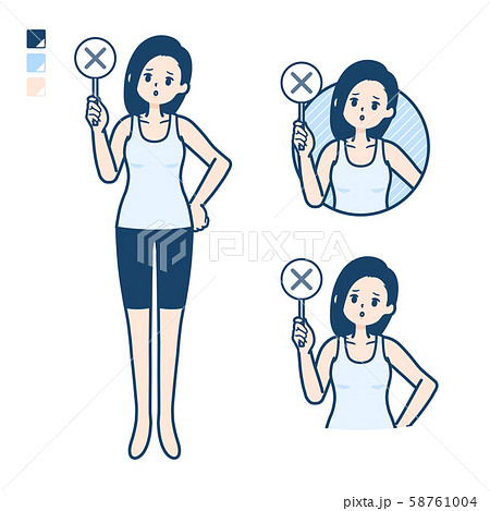 simple tank top woman_cross-panel 58761004