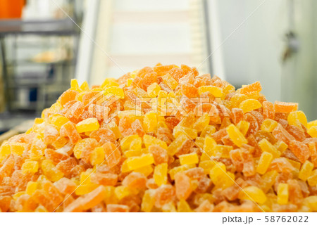 ready-made gumdrops lies on a tray in a pastry ready-made gumdrops lies on a tray in a pastry 58762022