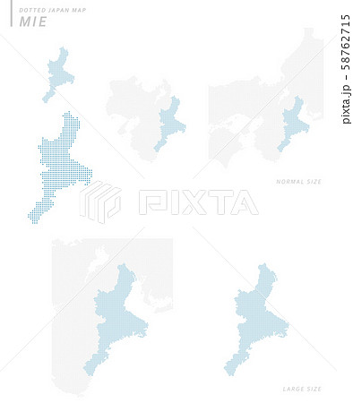 dotted Japan map, Mie 58762715