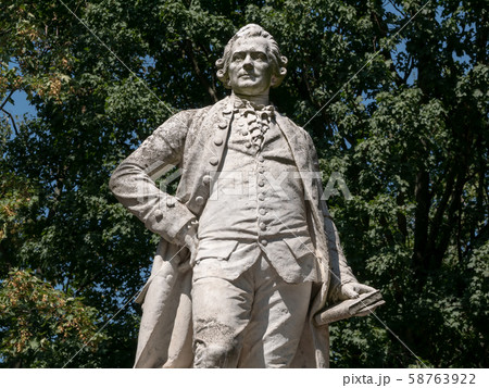 Statue of The Lessing Monument, German: Lessing-Denkmal, in Berlin, Germany 58763922