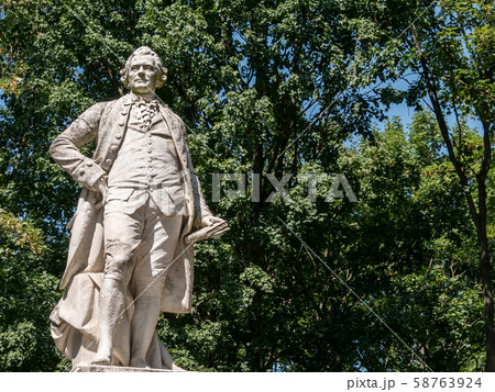 Statue of The Lessing Monument, German: Lessing-Denkmal, in Berlin, Germany 58763924