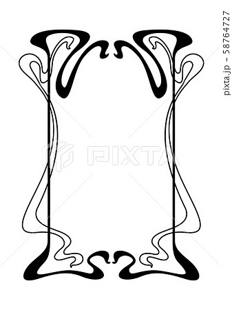 Frame with Art Nouveau ornament. 58764727