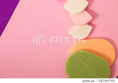 cosmetic sponges and foundation 58764741