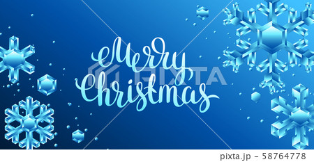 Card with crystal snowflakes. Card with crystal snowflakes. 58764778