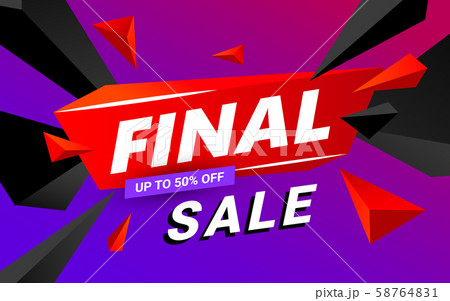 Final sale banner design. Sale and discounts. 58764831