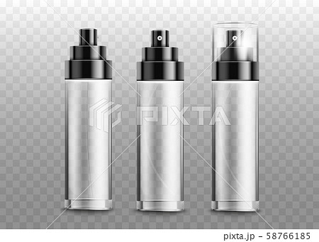 Empty Glass Perfume Spray Bottle Mockup Set のイラスト素材