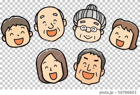 老人|臉|家庭|孫子 58766601