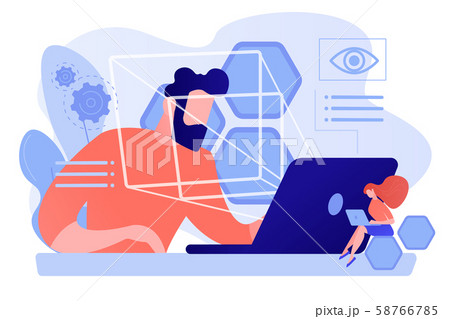 Eye tracking technology concept vector illustration. 58766785