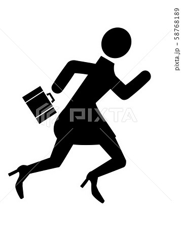 キャリアウーマンのアイコンのイラスト素材