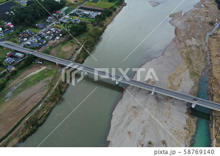 茨城県の大桂大橋の空撮 茨城県の大桂大橋の空撮 58769140
