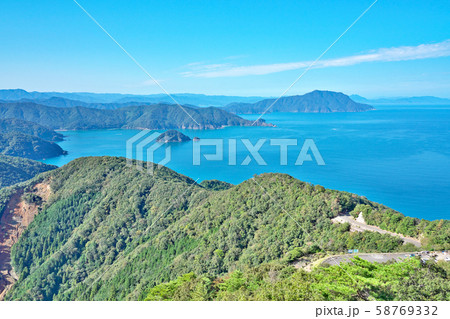 【レインボーライン 山頂公園 展望台からの風景】 福井県三方上中郡若狭町気山 58769332