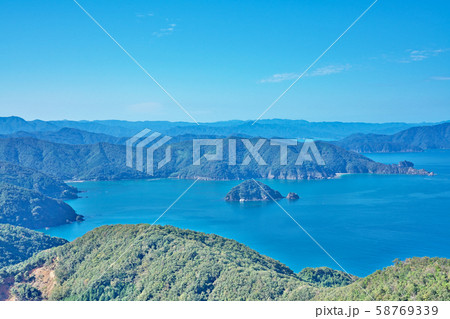 【レインボーライン 山頂公園 展望台からの風景】 福井県三方上中郡若狭町気山 58769339