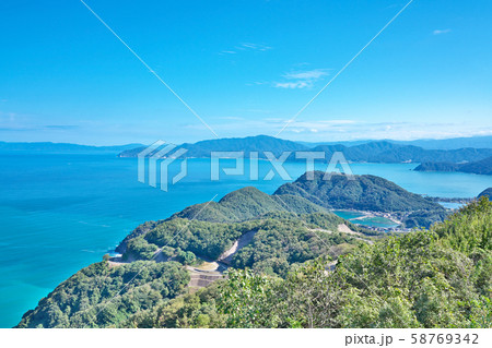 【レインボーライン 山頂公園 展望台からの風景】 福井県三方上中郡若狭町気山 58769342