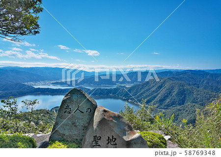 【レインボーライン 山頂公園 展望台からの風景】 福井県三方上中郡若狭町気山 【レインボーライン 山頂公園 展望台からの風景】 福井県三方上中郡若狭町気山 58769348