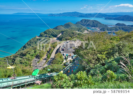 【レインボーライン 山頂公園 展望台からの風景】 福井県三方上中郡若狭町気山 58769354