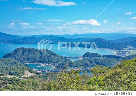 【レインボーライン 山頂公園 展望台からの風景】 福井県三方上中郡若狭町気山 【レインボーライン 山頂公園 展望台からの風景】 福井県三方上中郡若狭町気山 58769355