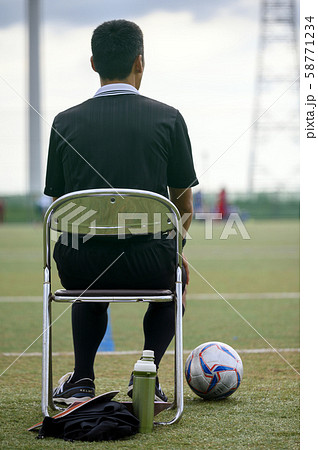 ジュニアサッカー　審判　副審　大会を支える人／石川県　内灘町サッカー場 58771234